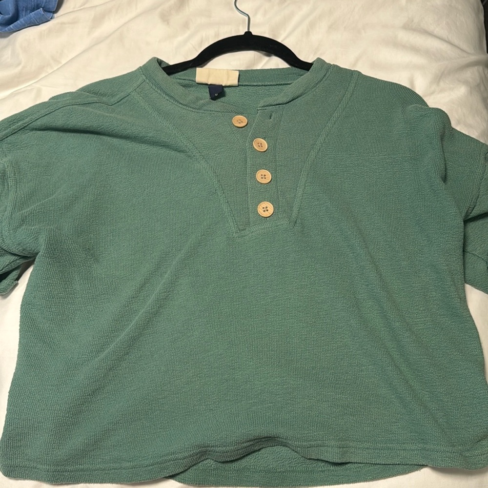 Green top with buttons